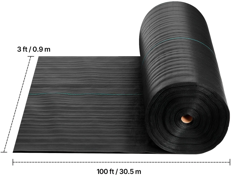 VEVOR Piktžolių barjerinė danga 0.9x30.5 m juoda