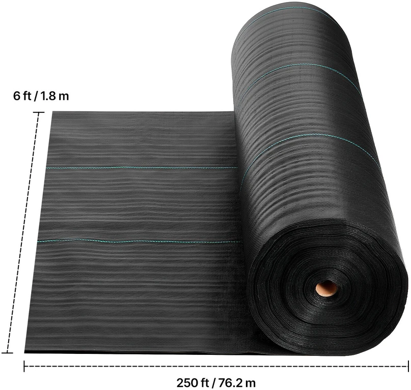 VEVOR Piktžolių barjeras 1.8x76.2m 141.7g juodas
