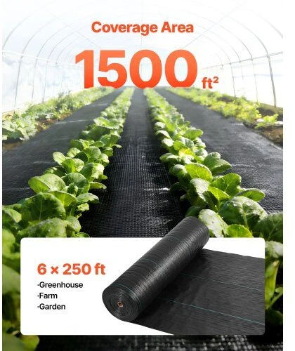 VEVOR Piktžolių barjeras 1.8x76.2m 141.7g juodas