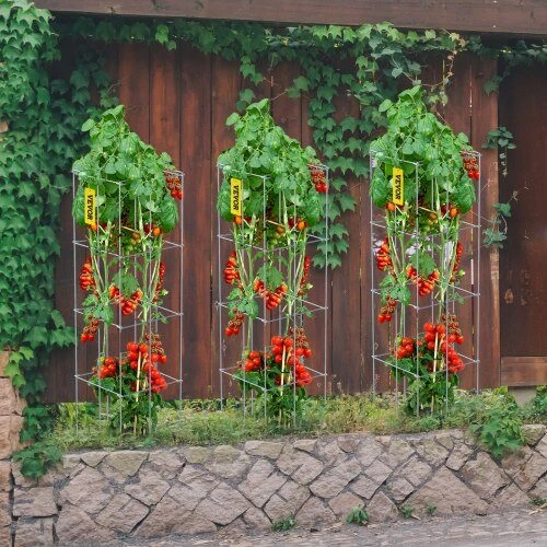 VEVOR Pomidorų atramos, 5 vnt. pakuotė, 3 pakopos, 30 x 30 x 117 cm