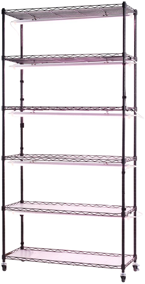 VEVOR Augalų stovas su lempute, 180cm, 6 aukštai