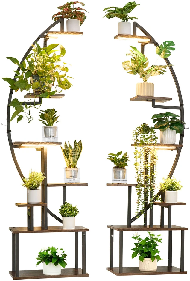 Vevor Augalų stovas, 55x26x166.5 cm, juodas, metalas, vidaus augalų ekspozicija (Ekspozicinė prekė)