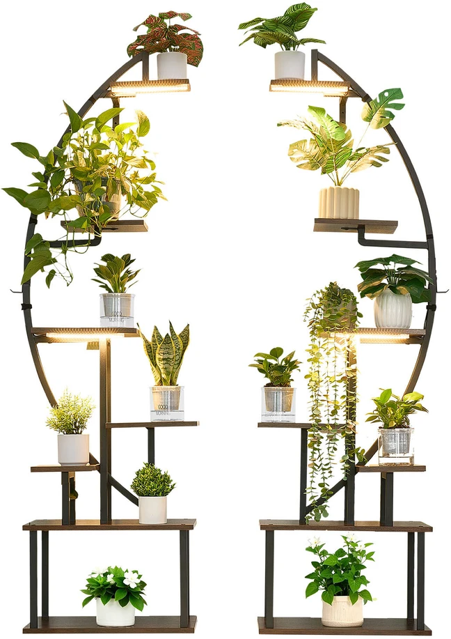 Vevor Augalų stovas, 55x26x166.5 cm, juodas, metalas, vidaus augalų ekspozicija (Ekspozicinė prekė)