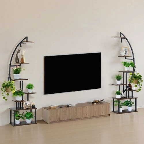 Vevor Augalų stovas, 55x26x166.5 cm, juodas, metalas, vidaus augalų ekspozicija (Ekspozicinė prekė)