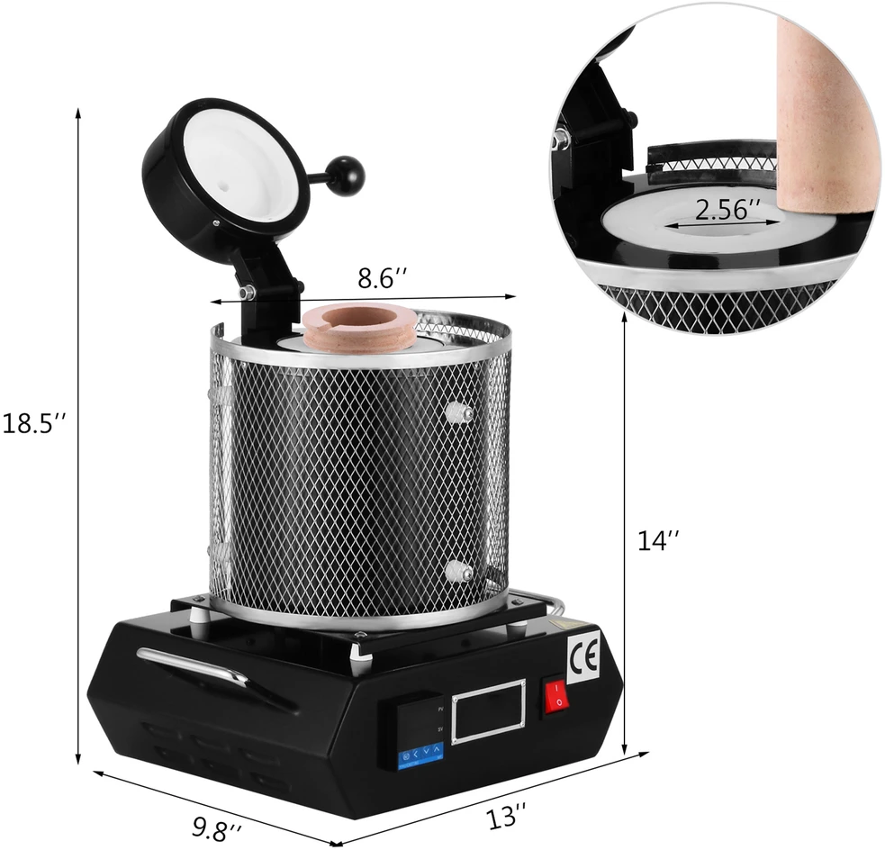 VEVOR Aukso lydimo krosnis su 1350W galia