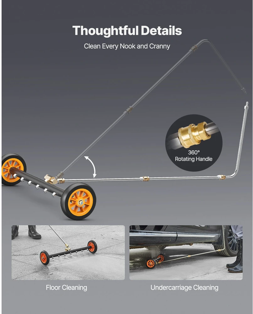 VEVOR 24" automobilio plovimo įrenginys su ratais