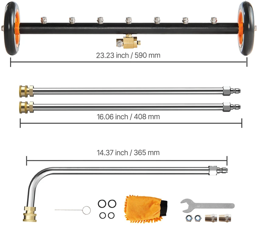 VEVOR 24" automobilio plovimo įrenginys su ratais