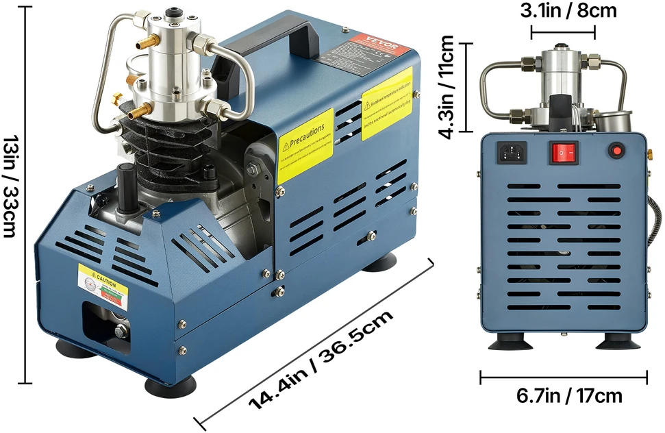 VEVOR Didelio slėgio oro kompresorius 4500 PSI 1800W
