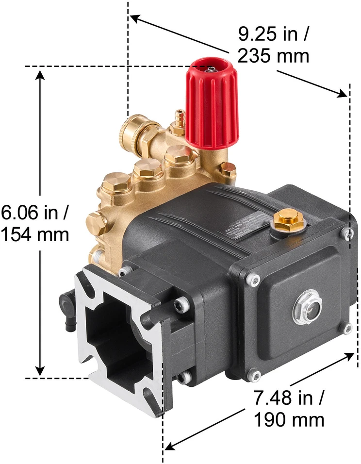 VEVOR Plytelių plovimo siurblys 19 mm horizontalus