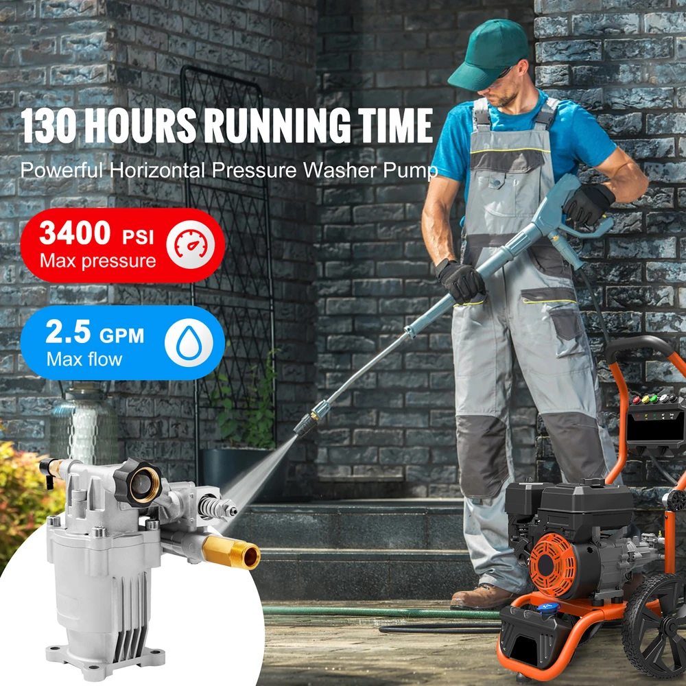 VEVOR Aukšto slėgio plovimo pompa, 3400 PSI