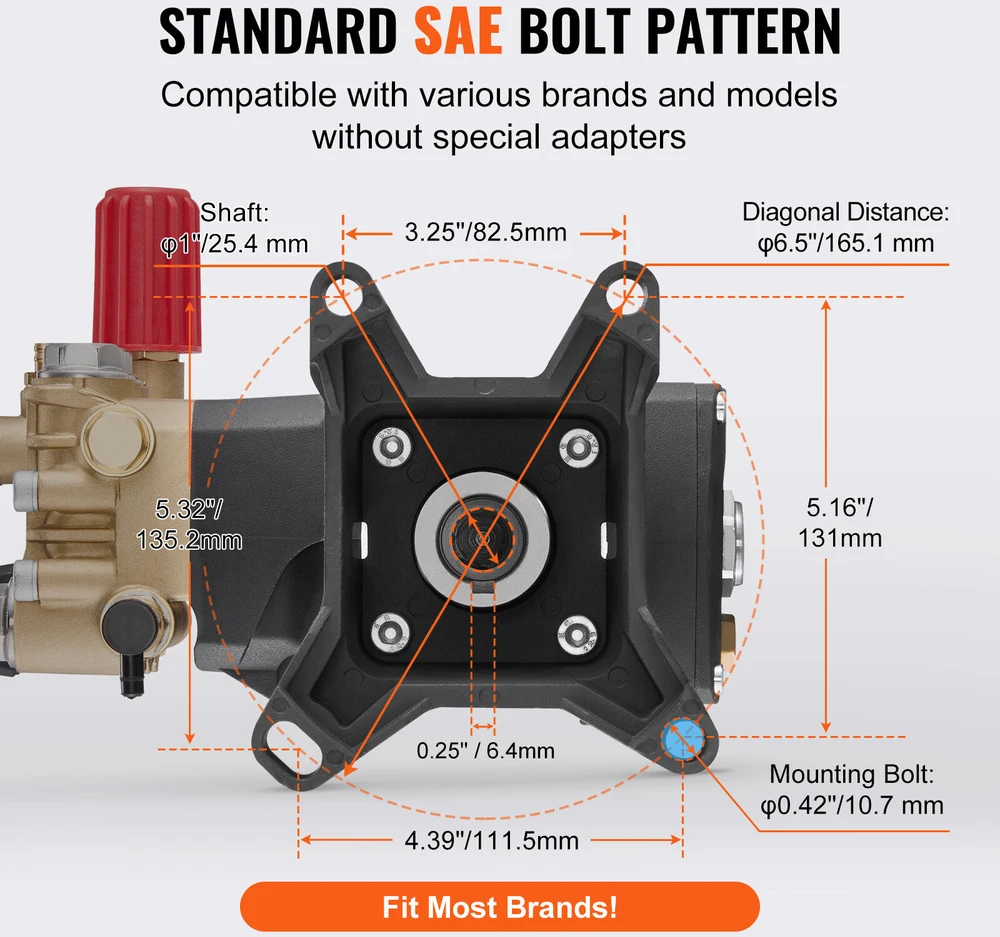 VEVOR Aukšto slėgio plovimo siurblys 4000 PSI 4.0 GPM