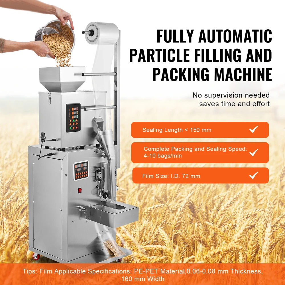 VEVOR Automatinė dalelių pakavimo mašina, 1-100 g
