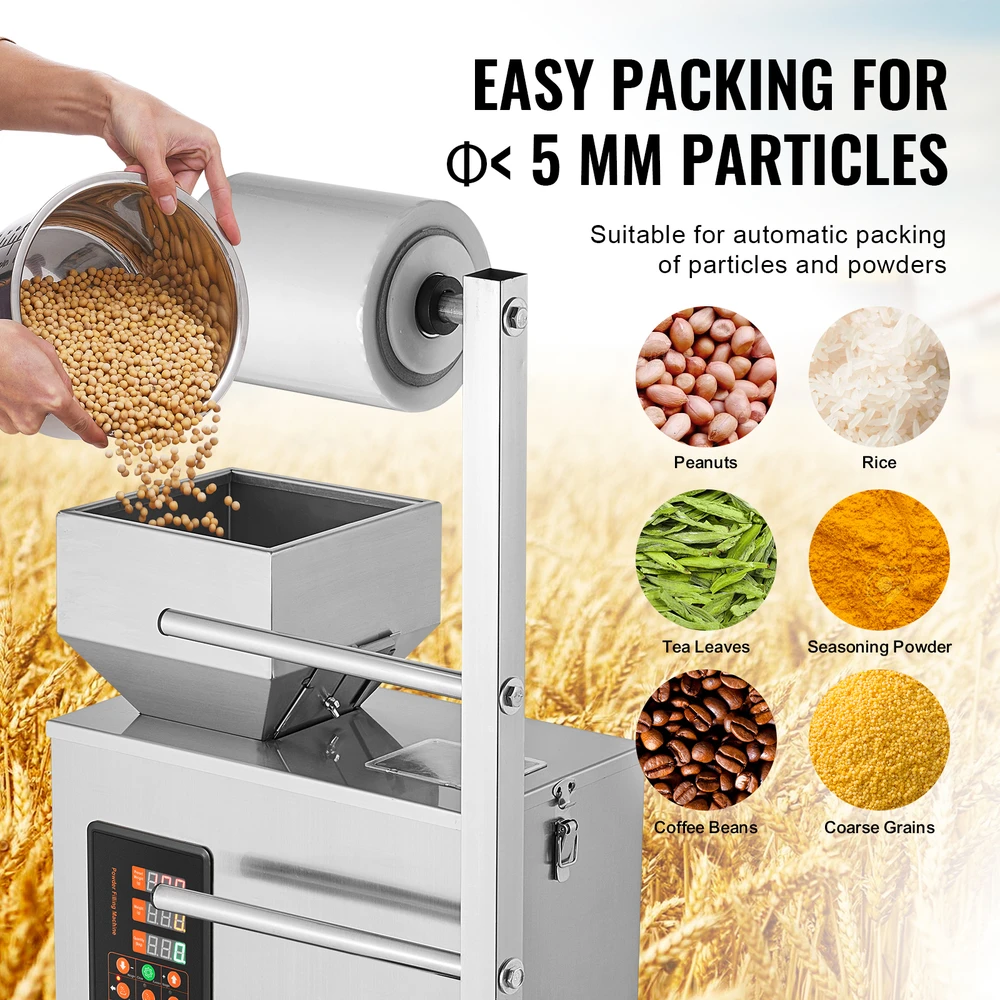 VEVOR Automatinė dalelių pakavimo mašina, 1-100 g