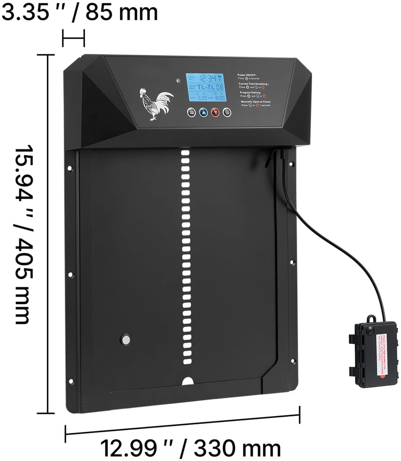 VEVOR automatinės vištų tvarto durys su LCD ekranu