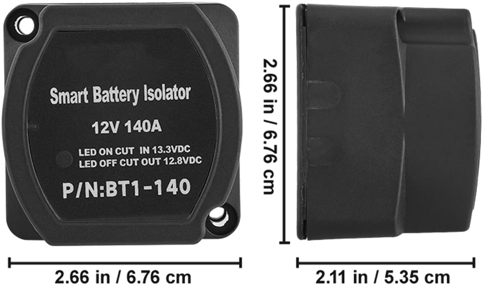 VEVOR 12V akumuliatorių izoliatoriaus rinkinys, dvigubas akumuliatorius, atsparus vandeniui, 140A