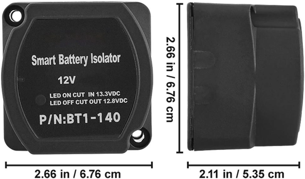 VEVOR Automatinis dvigubas akumuliatoriaus izoliatorius 140A