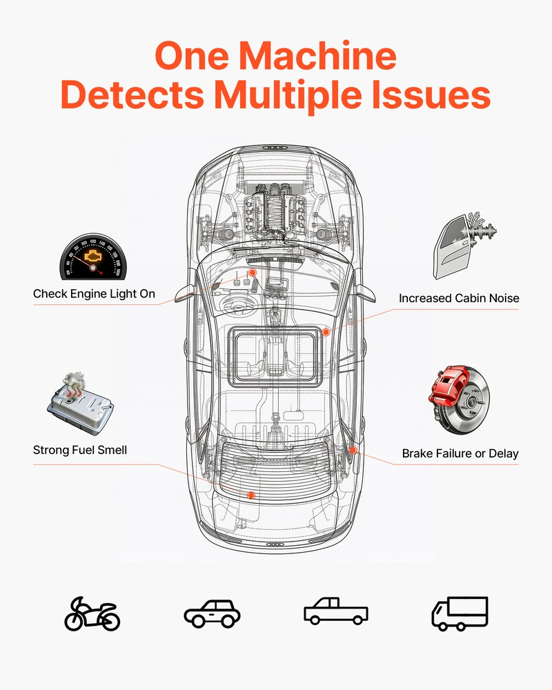 VEVOR Automobilių dūmų aptikimo įrenginys nuotėkiams su DC 12V EVAP