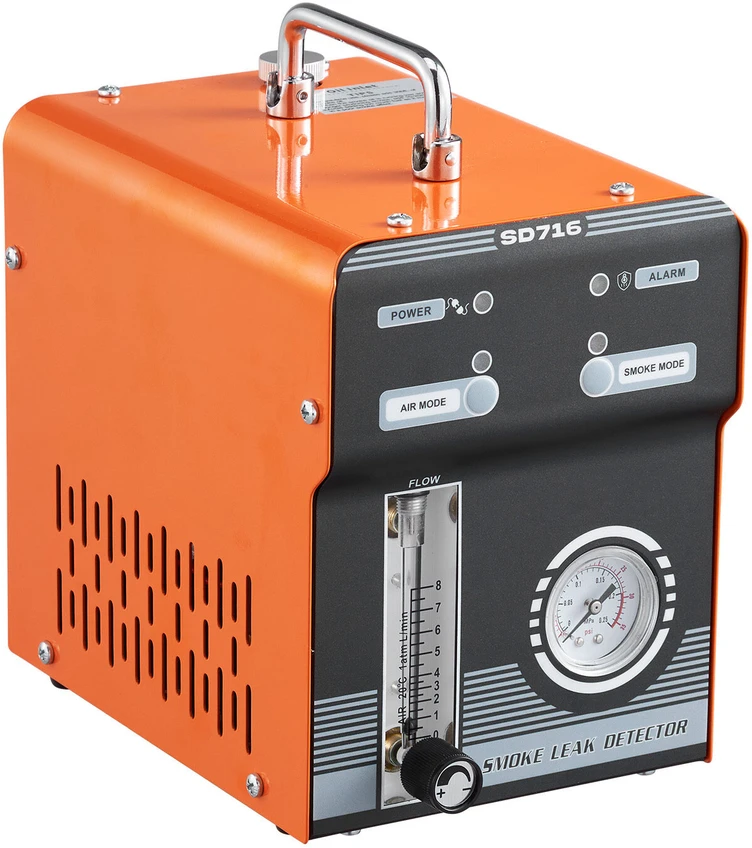 Vevor Automobilinis dūmų mašina nuotėkio detektorius 23.8x16x21 cm Juoda Oranžinė Plienas