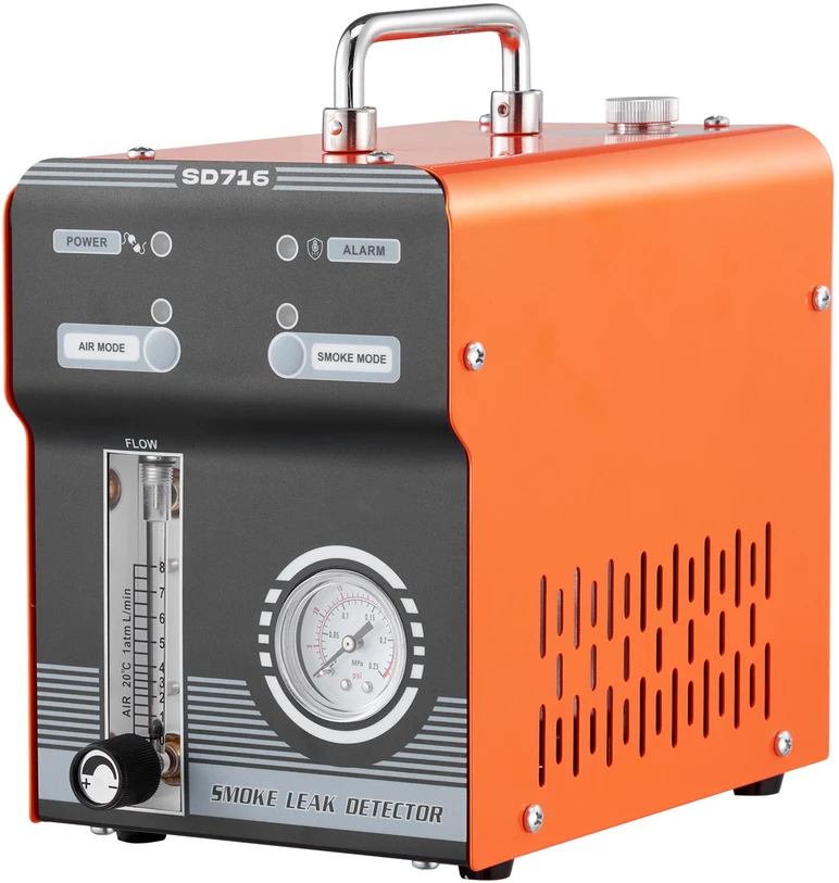 Vevor Automobilinis dūmų mašina nuotėkio detektorius 23.8x16x21 cm Juoda Oranžinė Plienas