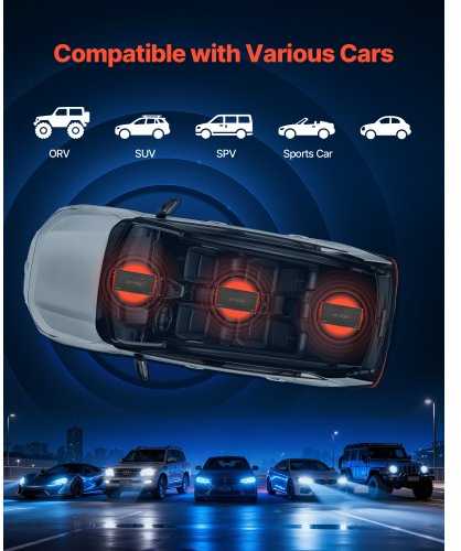 Vevor Automobilinis 4 kanalų stiprintuvas