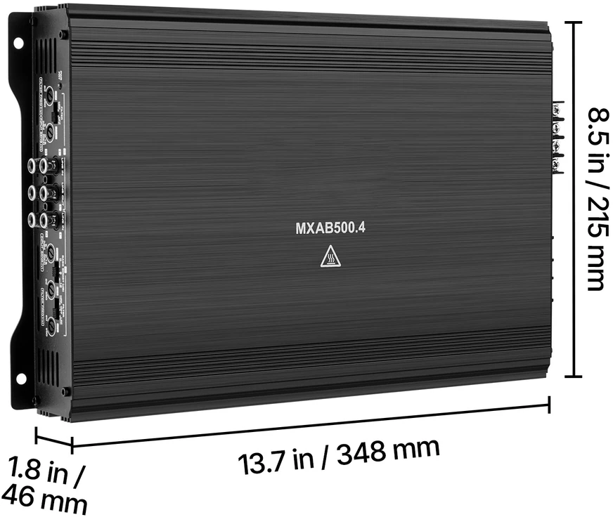 VEVOR Automobilinis 4 kanalų stiprintuvas 1000W