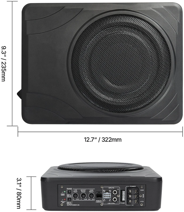 VEVOR 20 cm 300W automobilinis žemų dažnių garsiakalbis