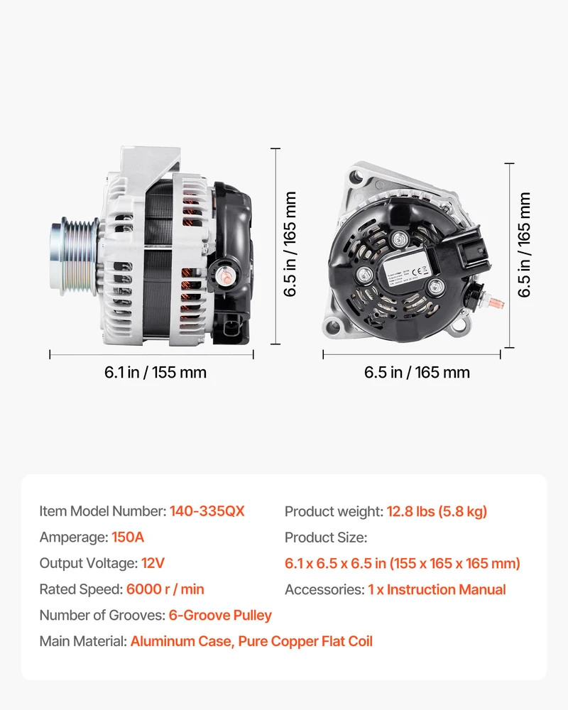 VEVOR Chevy Express 2500 18-19 alternatorius