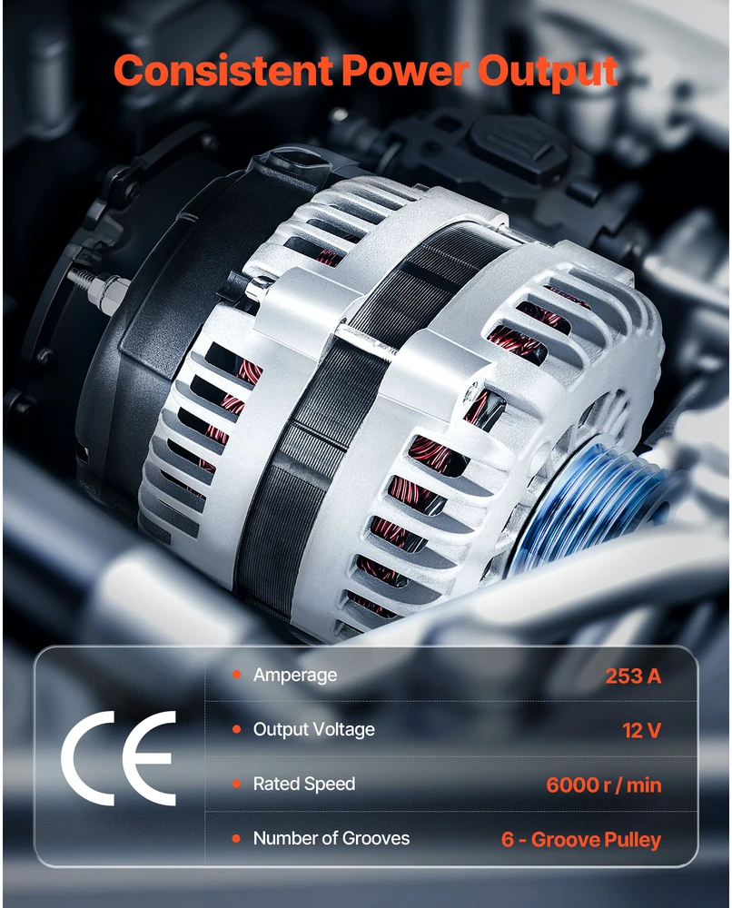 VEVOR Automobilio alternatorius Chevy ir Saab