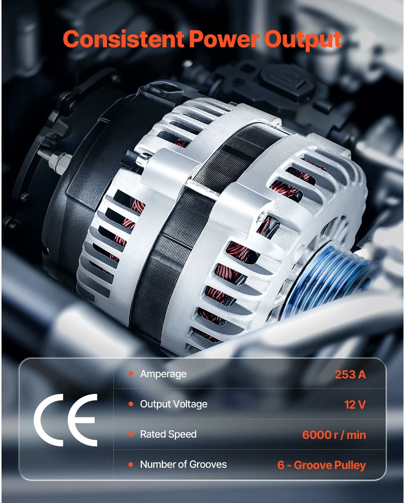VEVOR Automobilio alternatorius Chevy ir Saab