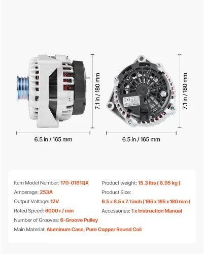 VEVOR Automobilio alternatorius Chevy ir Saab