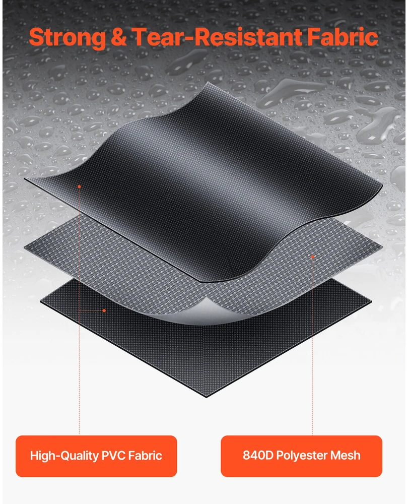 VEVOR Automobilinė stogo bagažinė 649 litrų 840D PVC