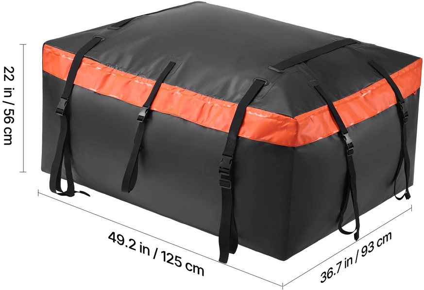 VEVOR Automobilinė stogo bagažinė 649 litrų 840D PVC