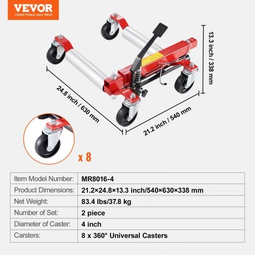 VEVOR Automobiliniai ratų keltuvai 2 vnt.