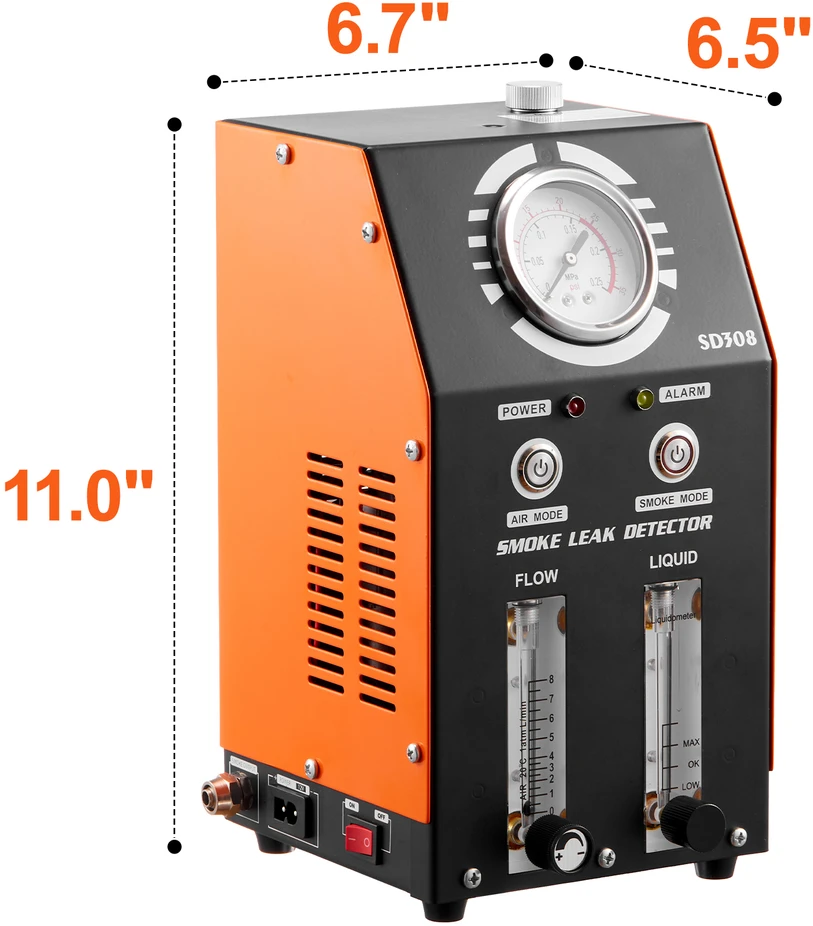 VEVOR Automobilinis dūmų generatorius EVAP nuotėkiui aptikti, su oro siurbliu, auto diagnostikos įrankis, nuotėkio detektorius