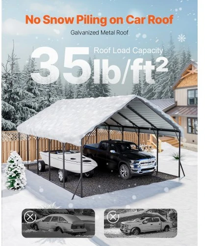 VEVOR Metalinė 20 x 24 pėdų automobilių pastogė