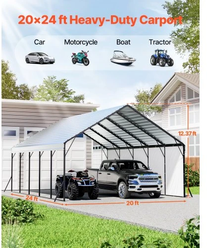 VEVOR Metalinė 20 x 24 pėdų automobilių pastogė