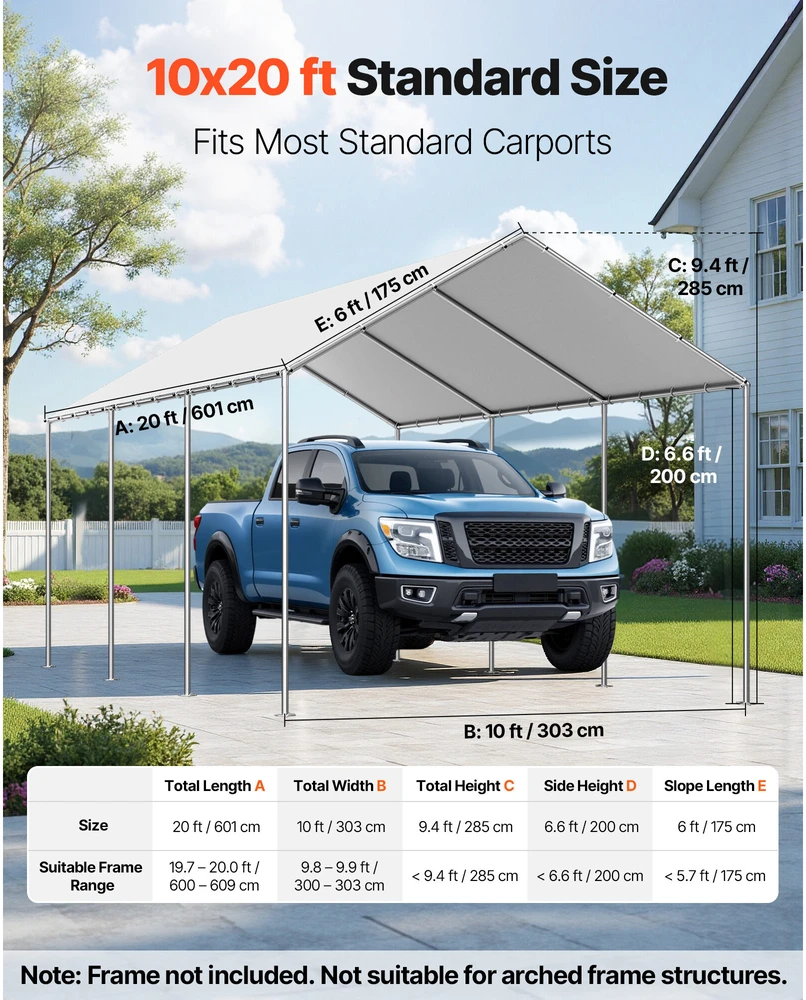 VEVOR Pakeitimo stogelis automobiliui 3x6 m, be karkaso