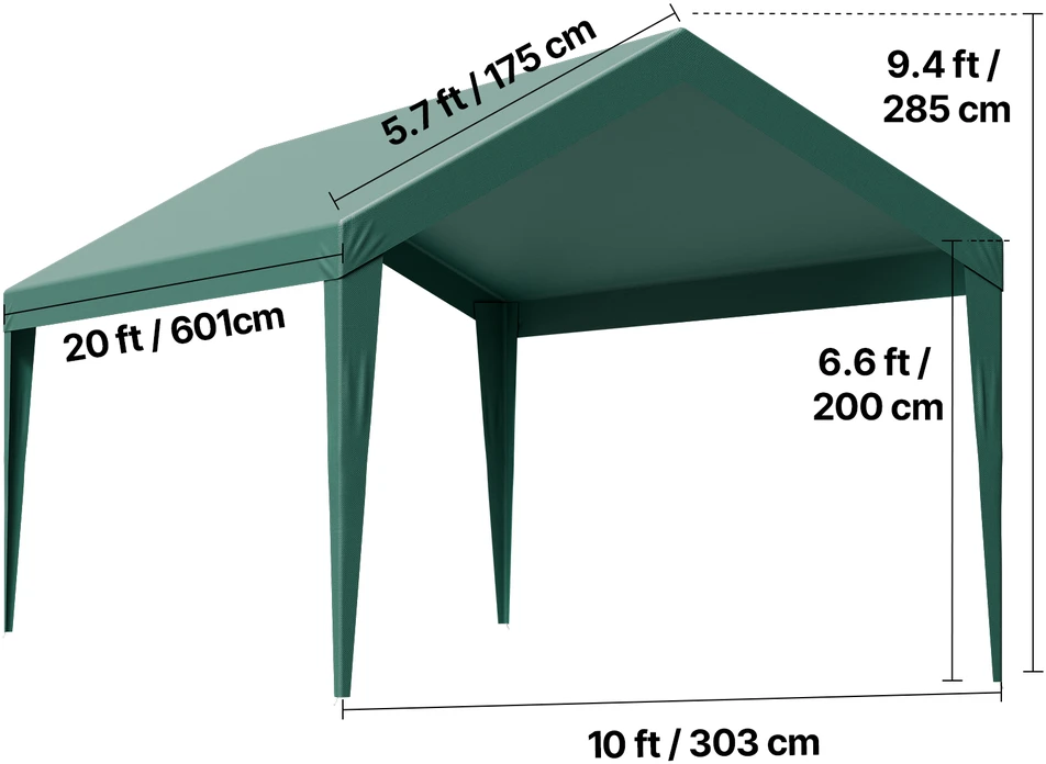VEVOR Automobilio užuovėjos keitimas, 3 x 6 m danga