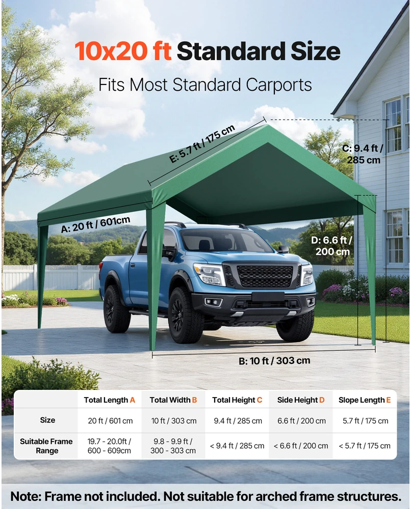 VEVOR Automobilio užuovėjos keitimas, 3 x 6 m danga