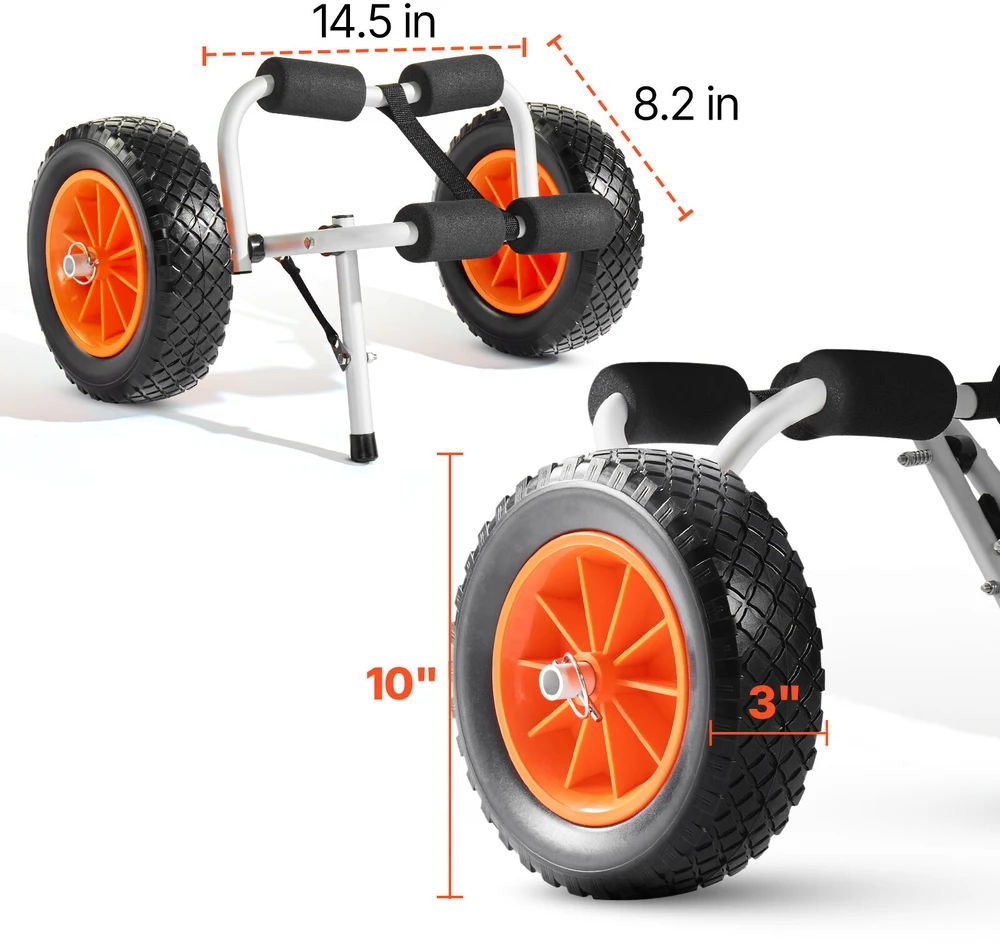 VEVOR Sulankstoma vežimėlis baidarėms, 90 kg apkrova