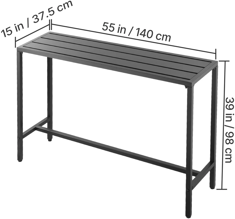 VEVOR Lauko baro stalas 140 x 37,5 cm