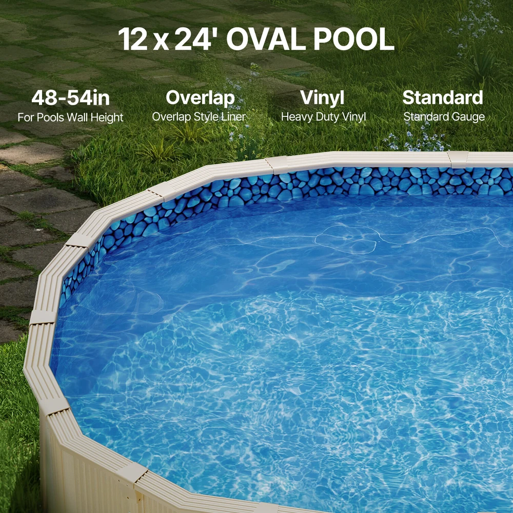 VEVOR Ovalaus baseino danga 12x24ft su perdangomis