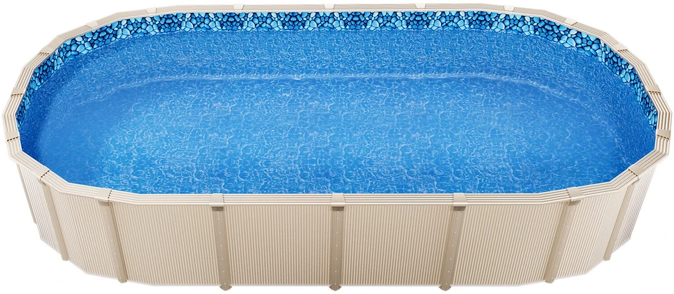 VEVOR Ovalaus baseino danga 12x24ft su perdangomis