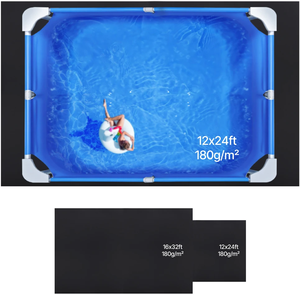 VEVOR Stačiakampis baseino padas 3.6x7.3m
