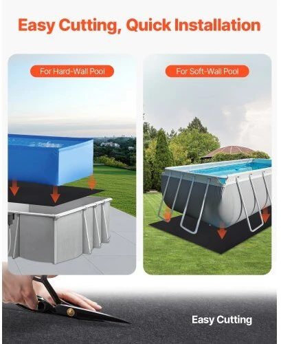 VEVOR Stačiakampis baseino padas 3.6x7.3m