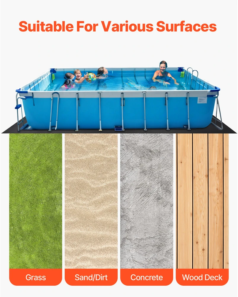 VEVOR Stačiakampis baseino paklotas, 488x975 cm