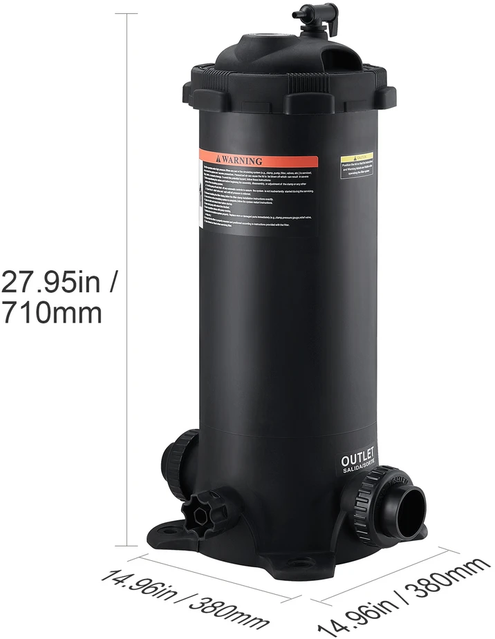 VEVOR Baseino kasetinis filtras antžeminėms ir įžeminėms baseinams 4.6 kv.m