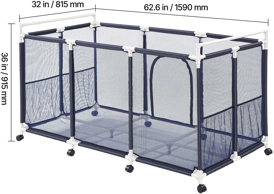 VEVOR Baseino laikymo dėžė ant ratukų 159 x 81.5 x 91.5 cm