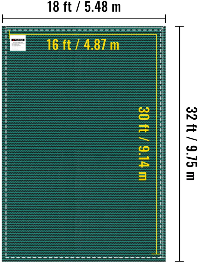 VEVOR Baseino dangtis 16x30 pėdų stačiakampiams baseinams