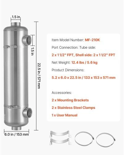 VEVOR Baseino šilumokaitis 210K BTU